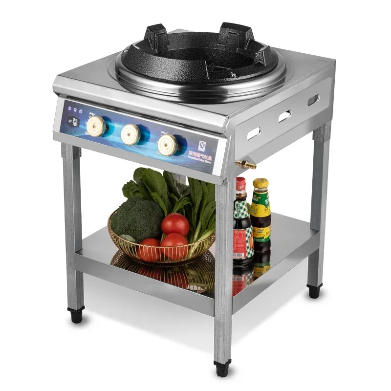 Hot SalesCommercial Fierce Fire Gas Cooker Hotel Use Liquefied Gas Stove Energy Saving Cooktop Stir Fry Stove High Pressure Cook
