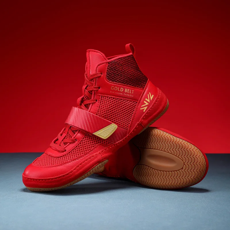 2025 منتصف قطع تنفس فنون الدفاع عن النفس المنافسة أحذية مصارعة للجنسين حجم 39-46 سامبو القتال الأحذية هوك حلقة الرياضة شو #3
