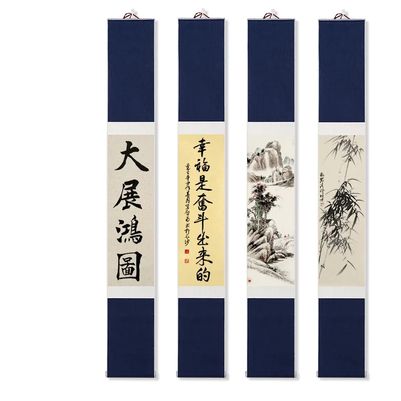 Blank Xuan Paper Hanging Scroll Calligraphy Chinese Painting Creation Scroll Song Dynasty Style Tea Room Decorative Scroll