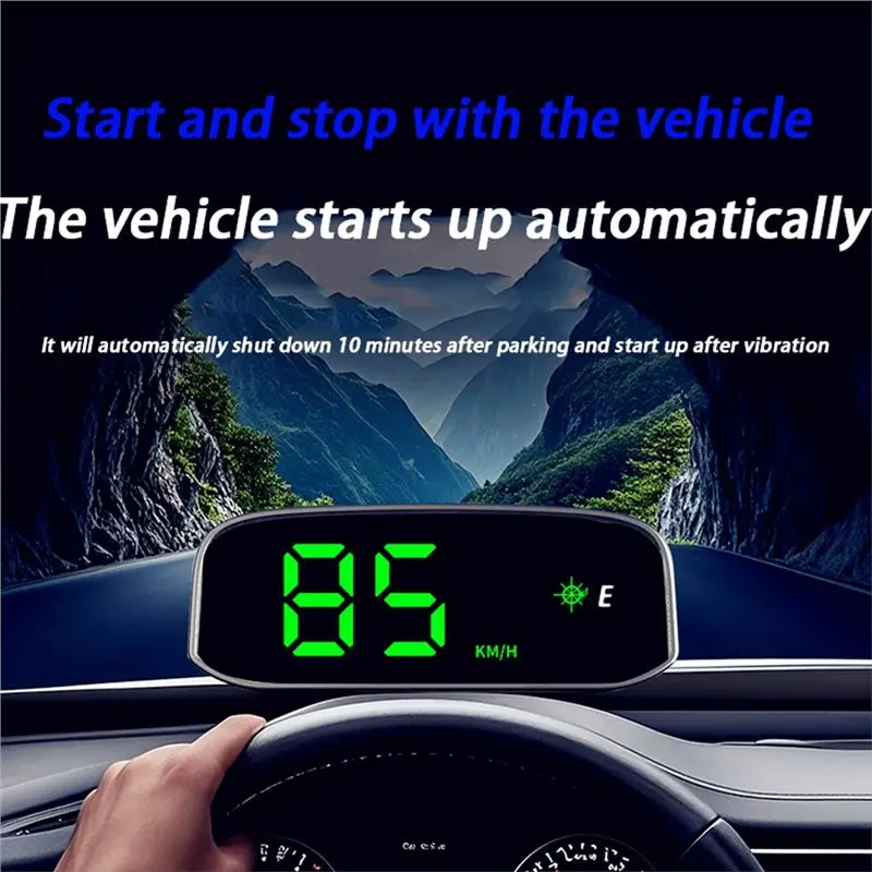 Automatic Switch Overspeed Alarm Solar HUD Head-Up Display Car Speedometer No Need For Wiring No Installation Universal
