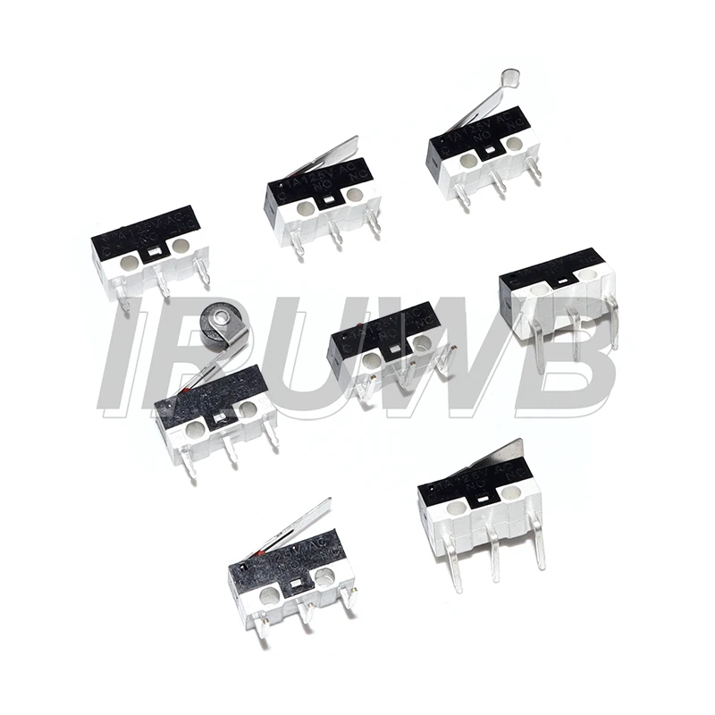 10PCS 12X6X6MM 1A 125V AC Mouse Switch 3Pins Long Handle Roller Lever Arm SPDT Micro Limit Switch Momentary Push Button Switch