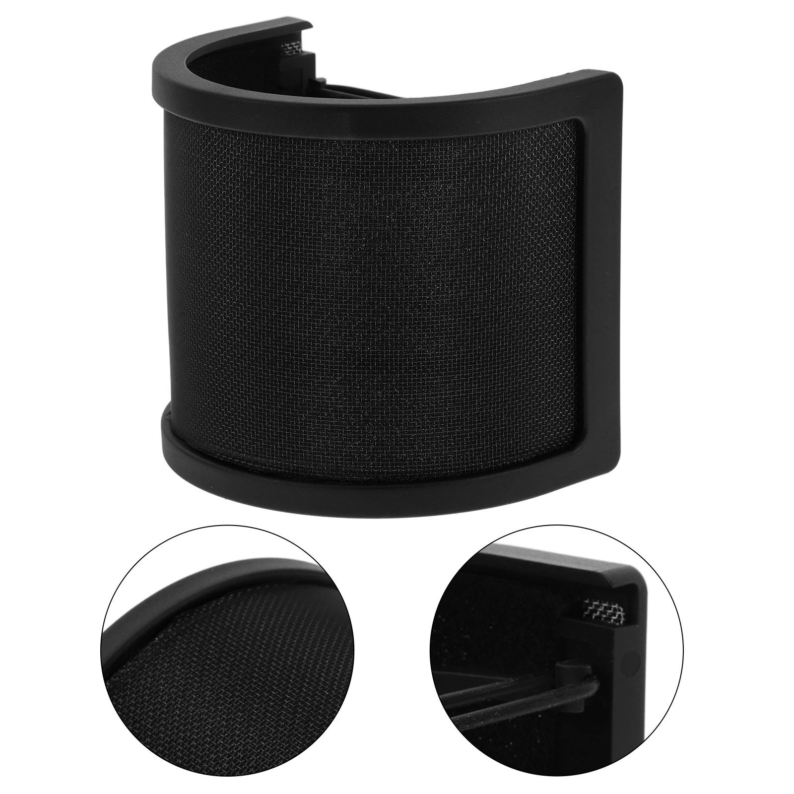 

U Shaped Double Layer Microphone Windscreen Shield Pop Filter For Recording Studios Broadcasting Live Streaming Voice