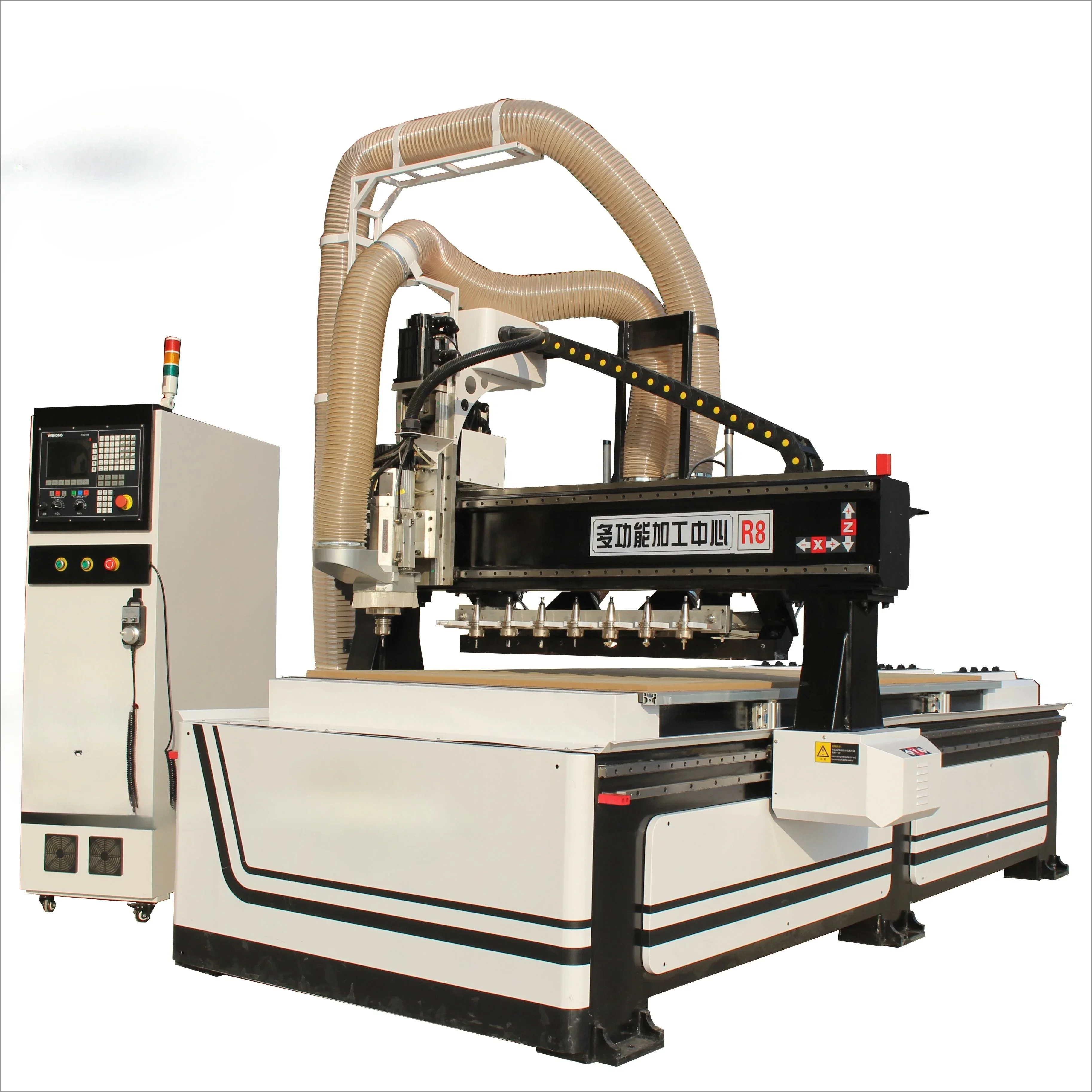 automatic tool change numerical control router 1325 8pcs linear tool magazine 2d 3d numerical control milling machine