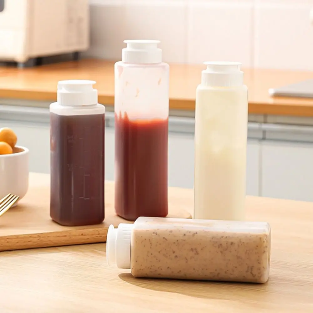 Sauces Condiment Squeeze Bottles New Scale Ketchup Mustard Oil Spray Bottle Salad Dressing Olive Oil Seasoning Extruded Bottle