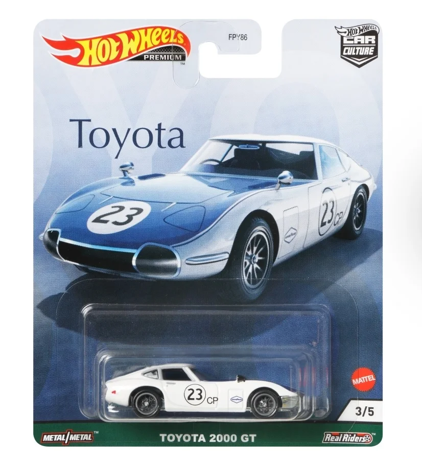 

Mattel Hot Wheels Premium Car Culture Diecast 1/64 Toys for Boys Toyota 2000 GT Vehicles Models Metal Collection Birthday Gift