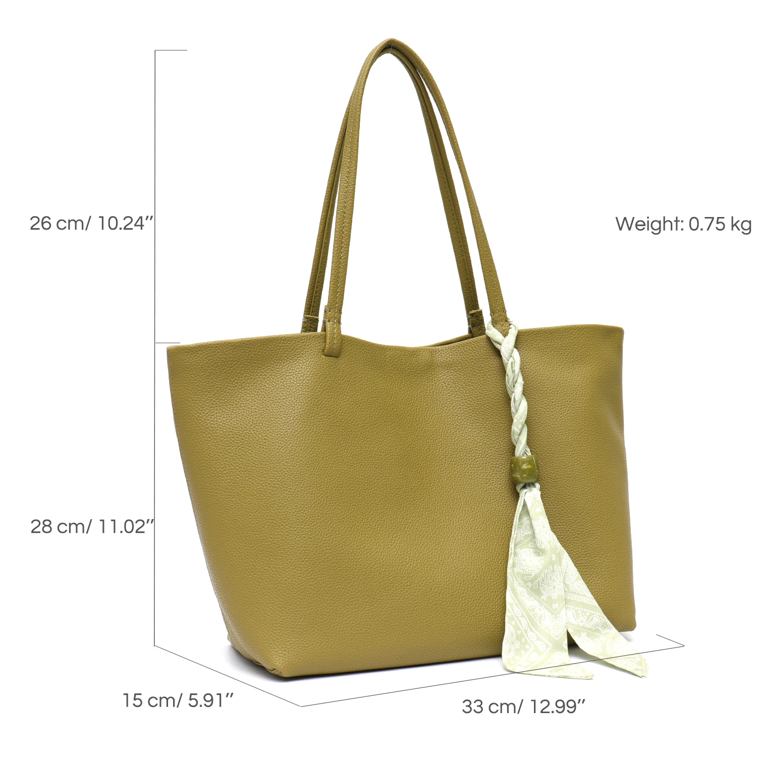 CEZIRA Large Capacity Women Over Shoulder Big Bag Laptop Travel Work Soft Casual Vegan Leather Tote Bucket Bags with Small Purse