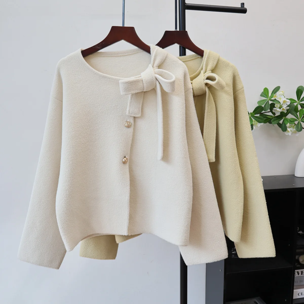 

Кардиган, женские свитера, пальто, куртки с бантом на шнуровке, джемперы с круглым вырезом, уличная одежда Y2k, элегантная вязаная одежда с открытым камнем, осень-зима