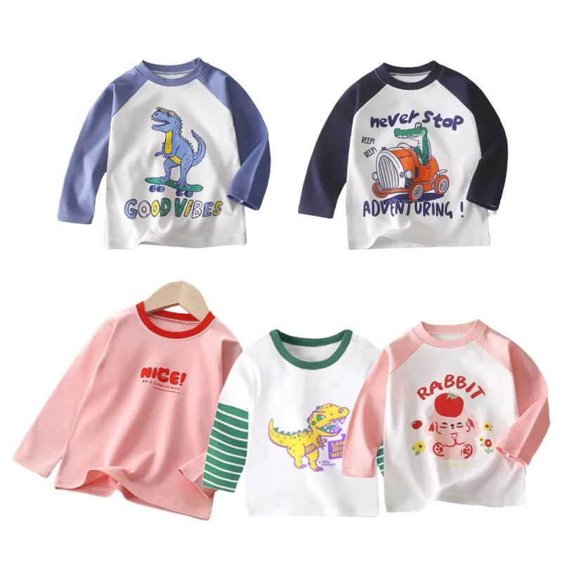 Autumn Winter Kids Top Baby Girls Carrot Cat Tee Baby Boys Long Sleeves Sweater Toddler Infant T-shirt Clothes Sweatshirt D2L