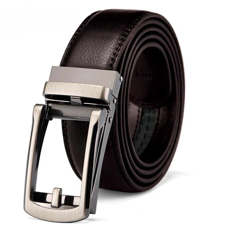 Men Leather Belt Metal Car Automatic Buckle High Quality Men's Leather Belt Business Work Belt Leather belt