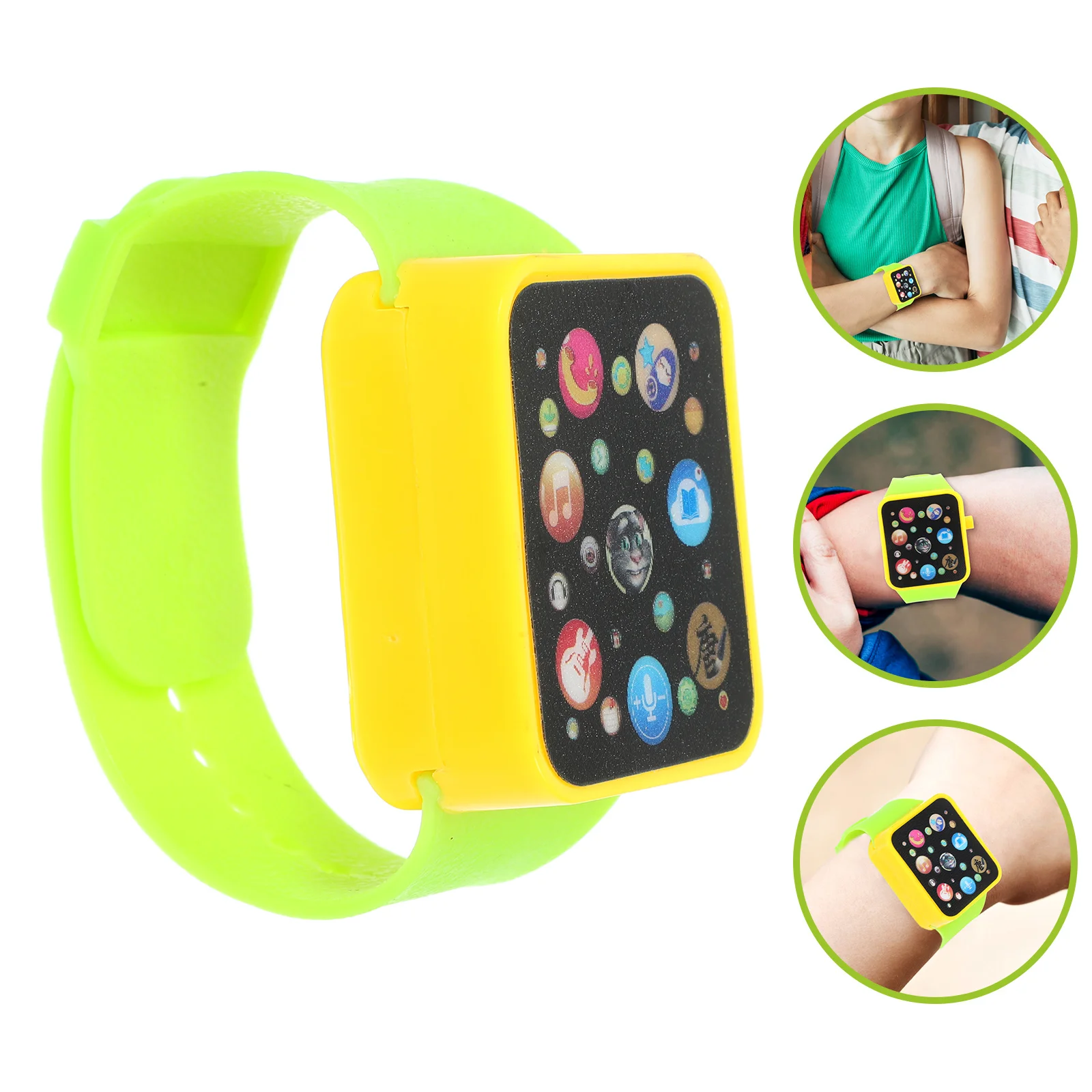 Montre-bracelet pour enfants, jouet d'apprentissage, multifonction, écran tactile, vert