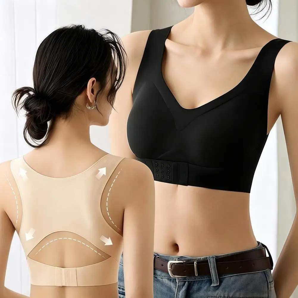 Everyday Bra for Women T-Shirt Push Up Underwear with Support Anti-Sag Causal Comfortable Lingerie Wireless Jelly Bralette