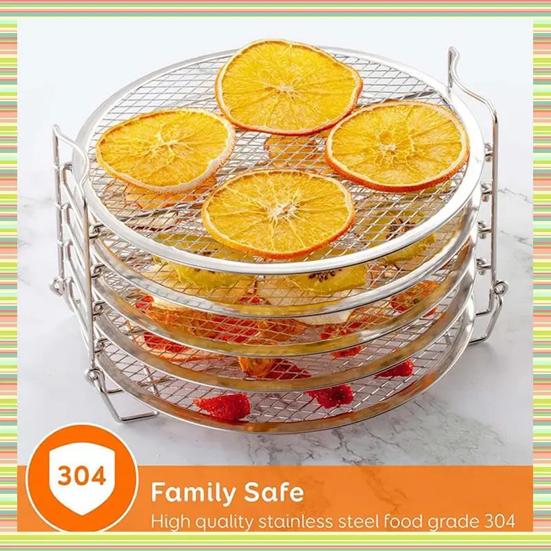 

A97P 2X Dehydrator Rack Stainless Steel Stand Accessories Compatible With For Ninja Foodi Pressure Cooker And Air Fryer 6.5