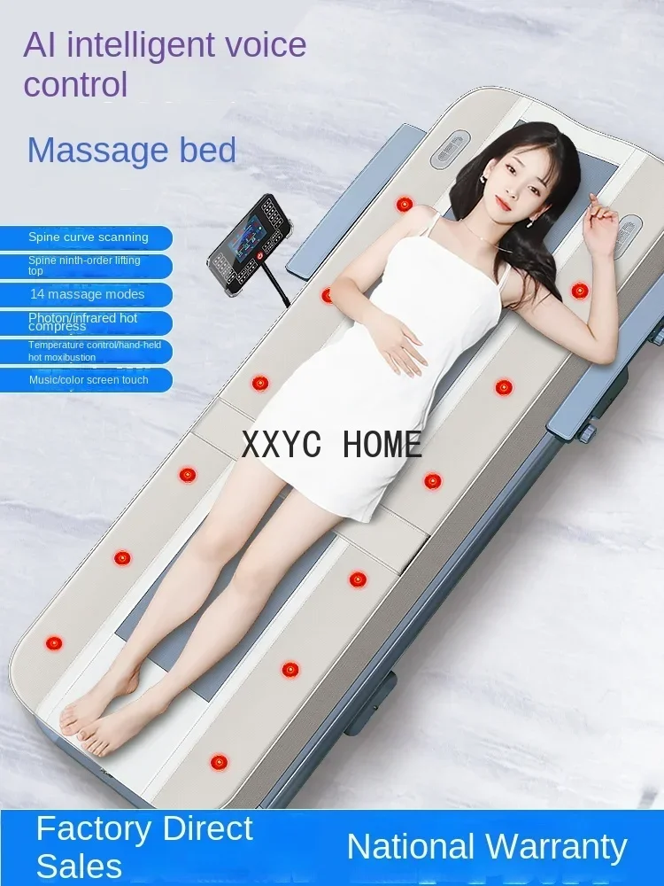 Electric Cervical Spine Lumbar Whole Body Multifunctional Tepidity Therapy Bed Health Care Jade Massage Couch