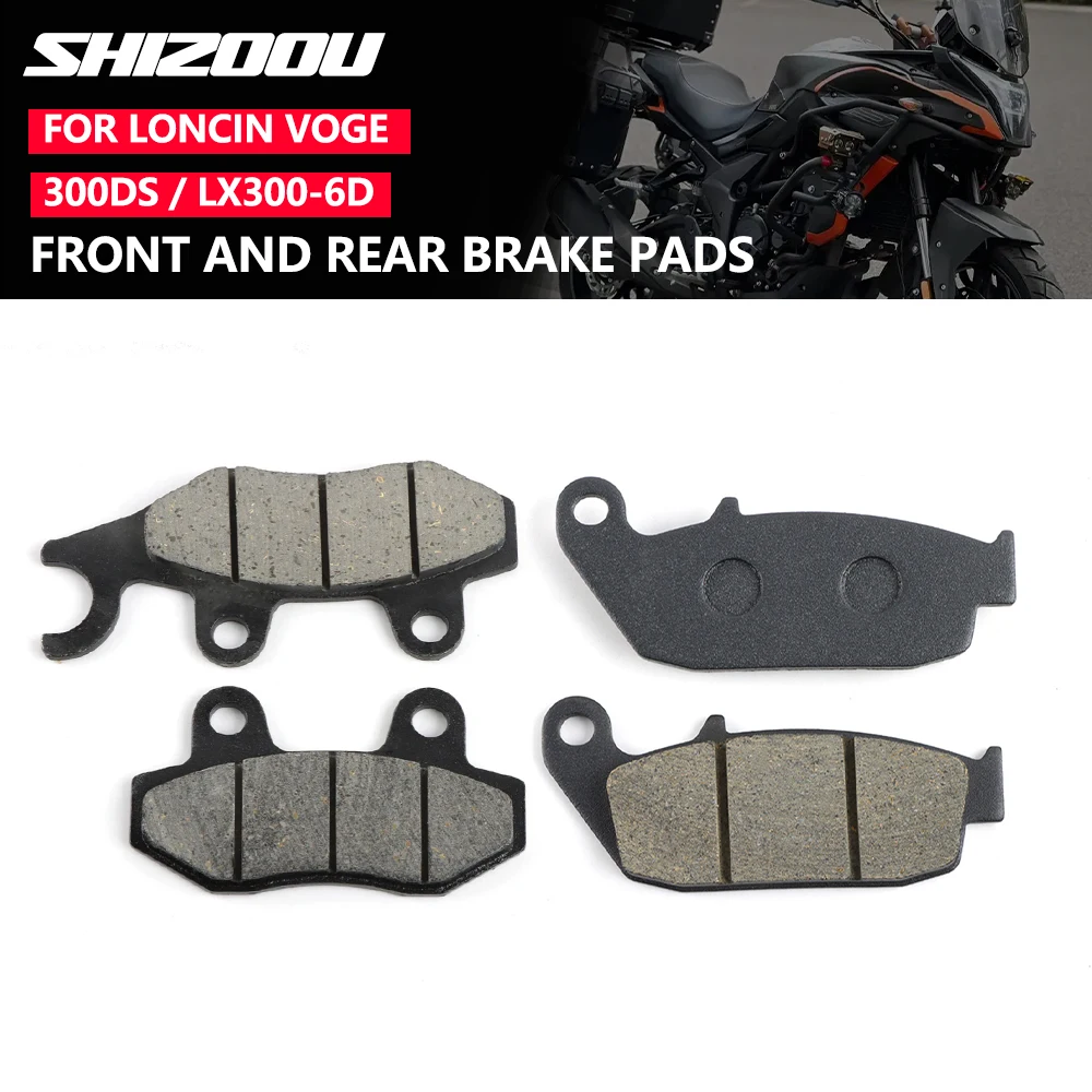 Motorrad-Bremsbeläge vorne und hinten für Loncin VOGE Wuji 300DS LX300-6D Bremsbeläge