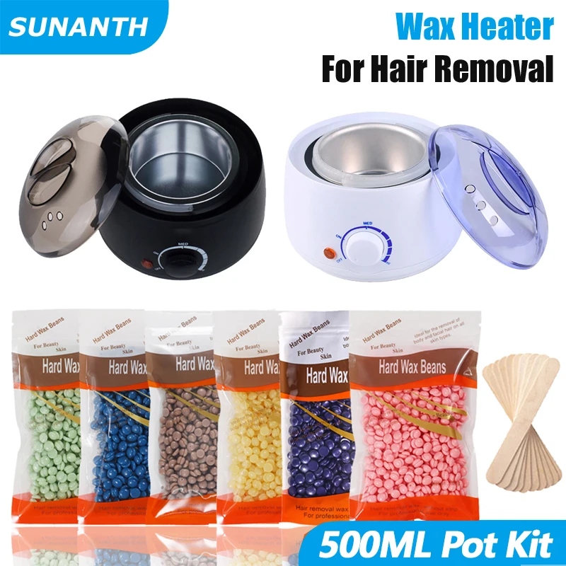 

500ML Hair Removal Tool Wax Heater Kit Depilatory Warmer / 500ML Wax Melting Machine For Portable Hair Removal / 200g Wax Beans