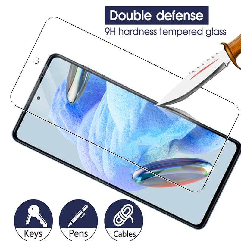 Funda protectora de cristal 6 en 1 para Xiaomi Redmi Note 12 Pro vidrio templado Redmy Note12 Pro + 12Pro Plus 12S protectores de pantalla de cámara