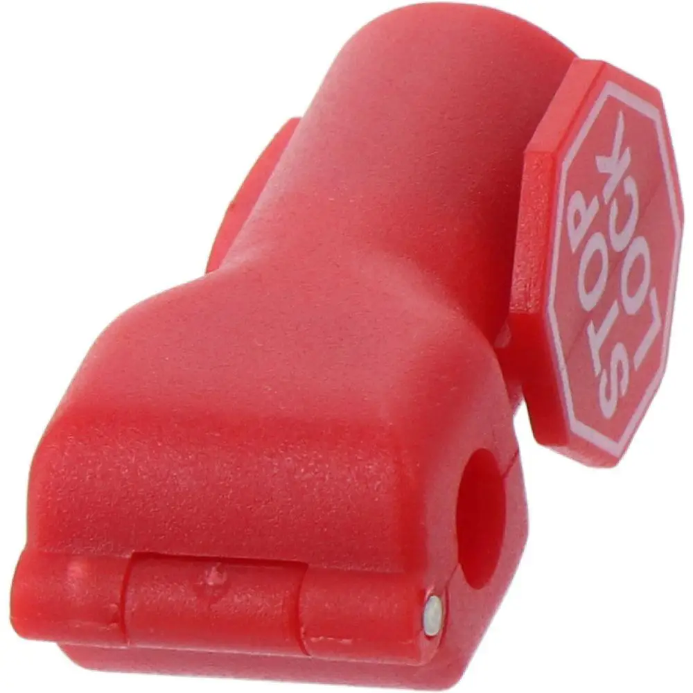 Red Peg Hook Stop Lock Useful 6mm Plastic Anti-Theft Locks Pegboard Hook Lock Retail Shop Security Display Hook Lock