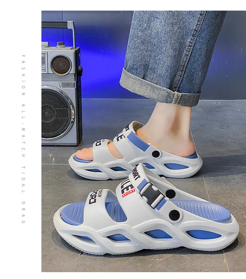 Herren-Sommer-Outdoor-Sandalen – Rutschfeste, geruchsabweisende Freizeit- und Fahrersandalen, ultraweiche Cloud-Comfort-Strandslipper für Herren – Detail 16