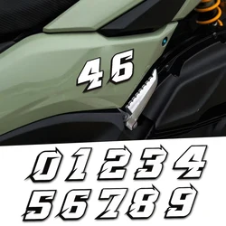 0123456789 JDM Style Numbers Motorcycle Stickers for Moto Helmet Fuel Tank Fairing DIY Number Waterproof Vinyl Decals Decoration