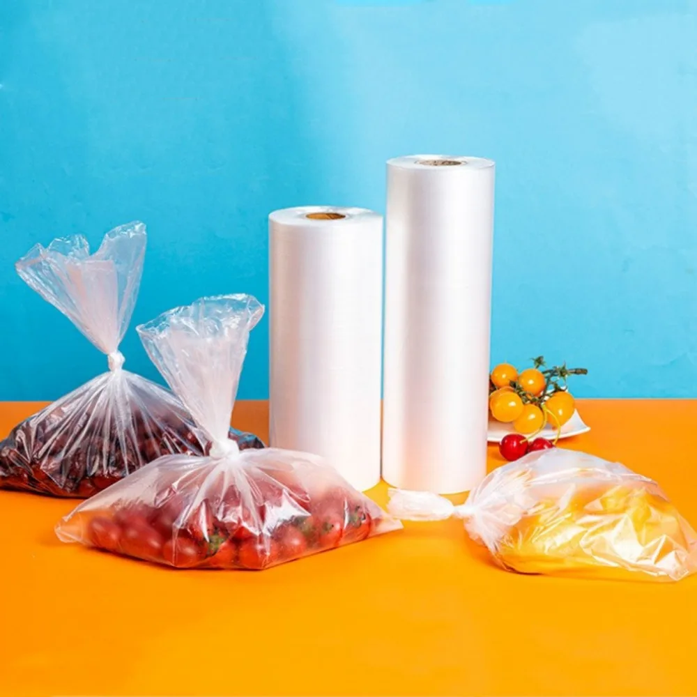 

New Plastic Food Storage Bags Transparent Roll Fresh-keeping Bag Disposable Packaging Bag Kitchen Storage