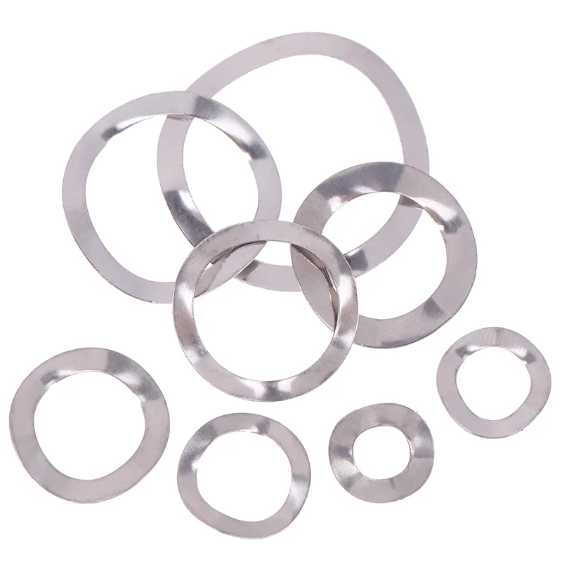 Ассортимент 100/50/20 шт. M6-M25 из нержавеющей стали 304, трехволновая пружинная шайба с гербом, прокладка для подшипниковых валов
