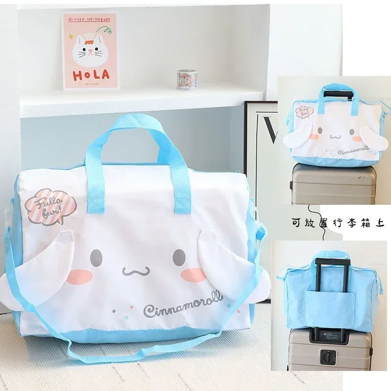  Hello Kitty Foldable Travel Bag for Women Girl Duffle Bag for Carry on Luggage Portable Luxury Designer Tote