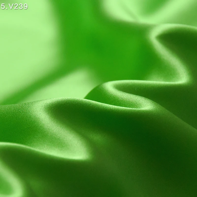 HYSK 100% pure silk satin fabric bridal solid green dyed heavy chartreuse mulberry charmeuse wholesale roll for dress bedding