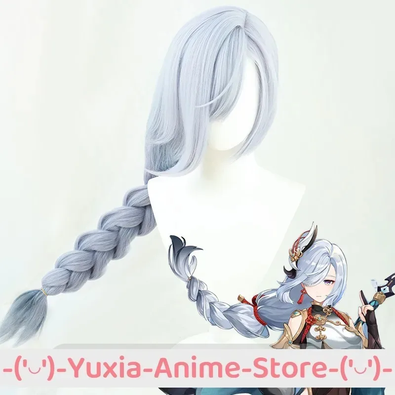 

Genshin Impact Shenhe Косплей Парик Аниме Игра Ролевая игра Костюм для вечеринки Опора Синтетические волосы Термостойкое волокно