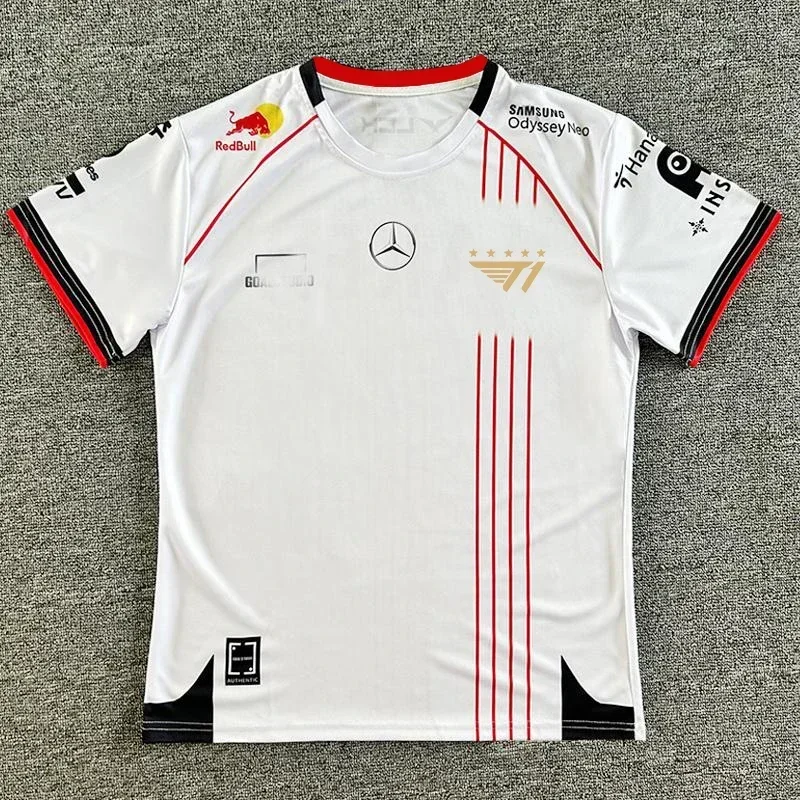 S14 World Championship T1 Team 2025 Expedition Uniform Five-Star Team Uniform FAKER Competition Uniform LCK Short Sleeve T-shirt