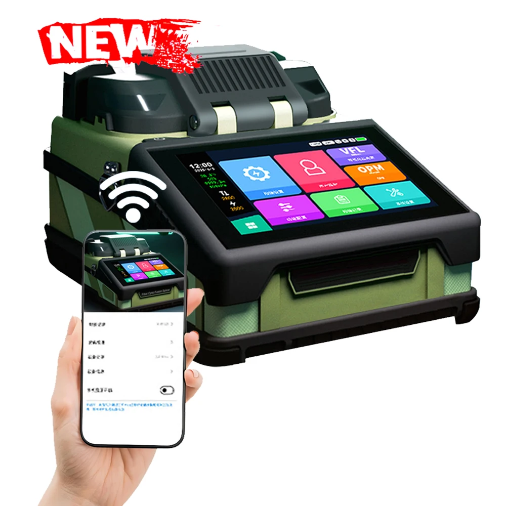 

K6 Fusion Splicer 6 Motors 5 Inch Touch Screen Multifunctional Fiber Optic Single Fiber Single Mode Fast Splicing 6 Sec Core