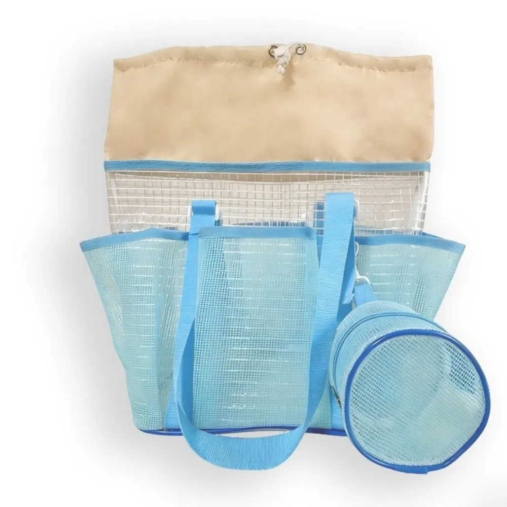 Large Capacity Mesh Swimming Bag Lightweight Quick Dry Beach Single Shoulder Breathable Portable Swimsuit Storage Bag