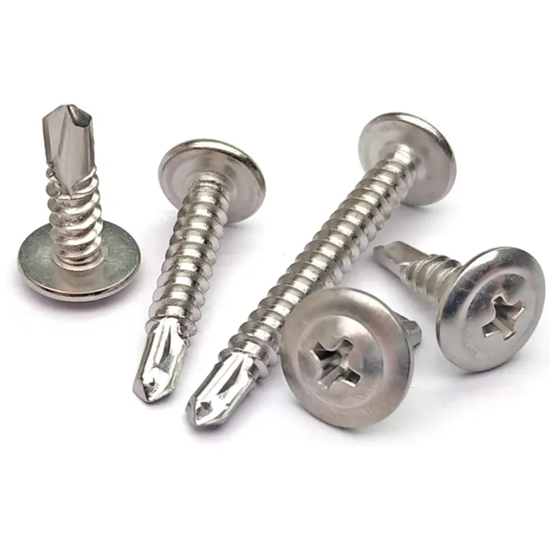 #8 M4.2 Self-Tapping Sheet Metal Screws 410 Stainless Steel Truss Head High-Strength Quick Tapping Tek Screws Lath to Metal