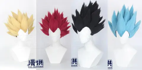 Cosplay Costumes Z Super Goku Golden Zamasu Wig Hair 4 color choose Saiyan Vegeta  ベジータ Kakarotto Halloween