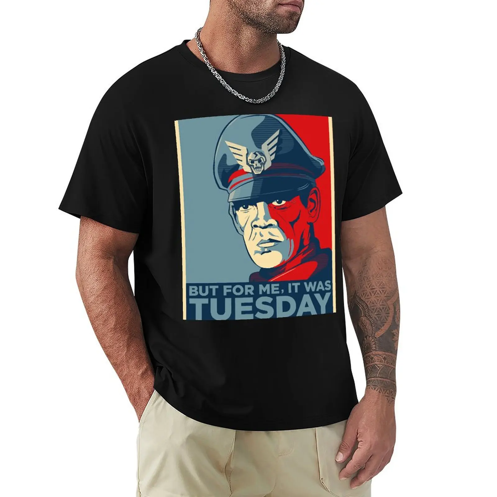 

M Bison But For Me, It was Tuesday T-Shirt Standard Fit Solid Tee Shirt