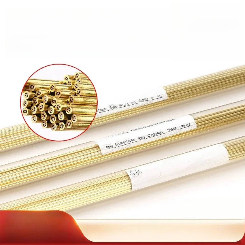 EDM Drilling Brass Electrode Tube Multihole 1.5/2.0/2.5/3.0*400mm 4 Holes for WEDM Drilling Machine