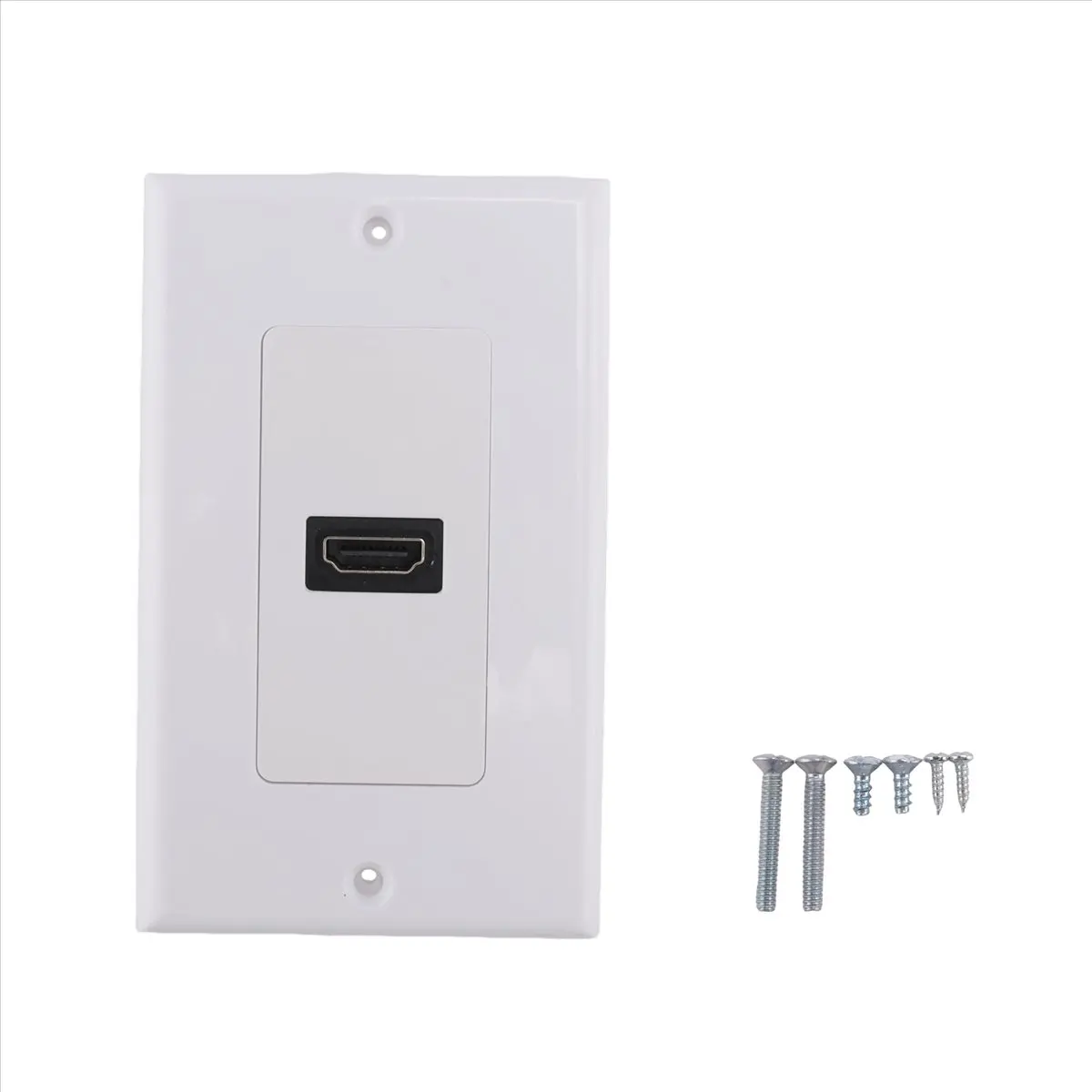 SCLS New 1-Port Wall Face Plate Panel Cover Coupler Outlet Extender 3D 1080P White