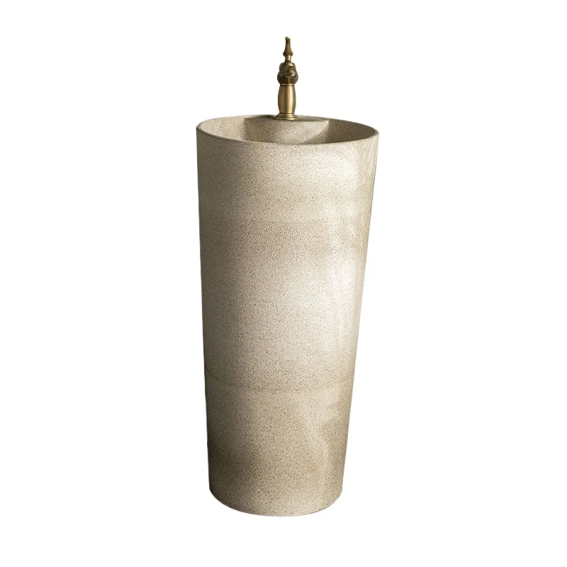 

B&B column washbasin, outdoor imitation stone ceramic washbasin, courtyard, outdoor sink pool