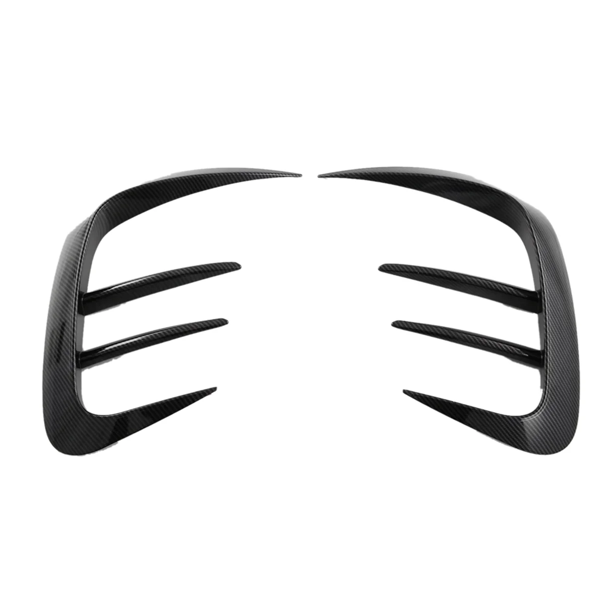 

Carbon Fiber Look Car Rear Bumper Cover Trim Side Splitter Spoiler Decor for TANG