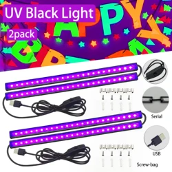 2/4pcs Led Black Light 5V USB portable with switch UV 395nm Glow in Dark for Body Paint Club Party Neon Posters