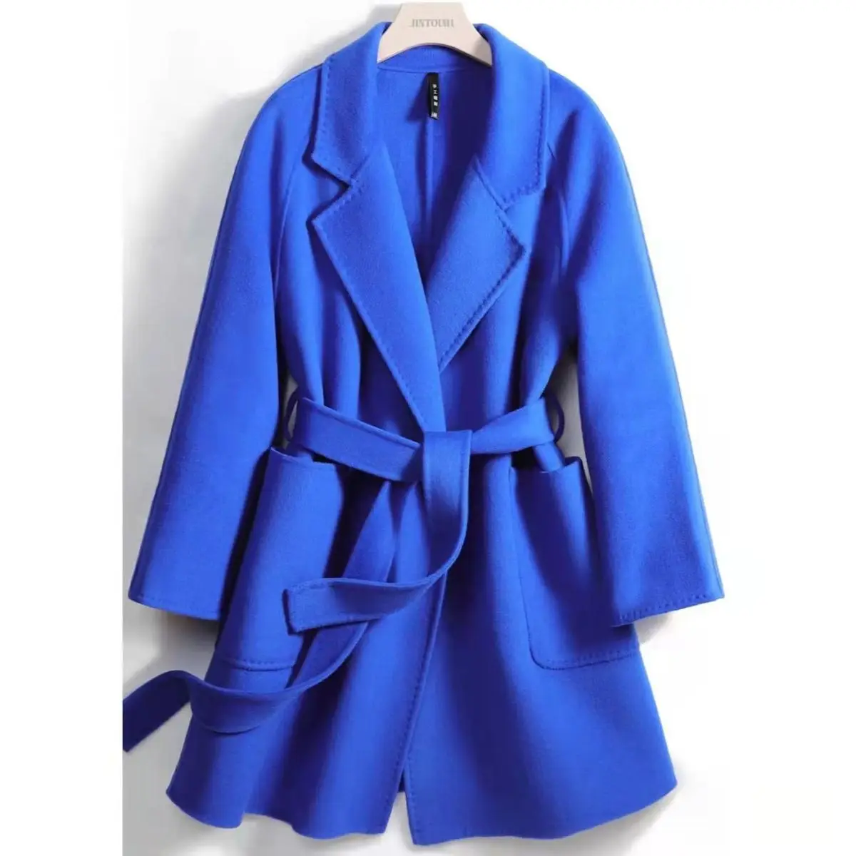 

2024 Spring And Autumn Explosions Fashion Coat High-end Online Celebrity Double-sided Wool Women's Temperament Coat Tide.