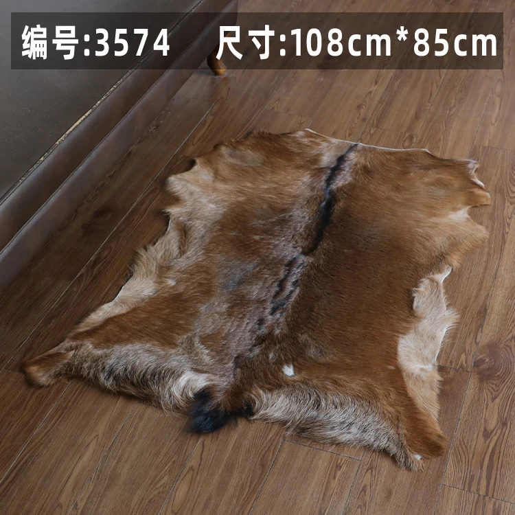 Real goat fur 108CM85CM Unique Natural Goat leather Rug Wool Leather Chair Cushion Carpet for living room cat mattress dog beds