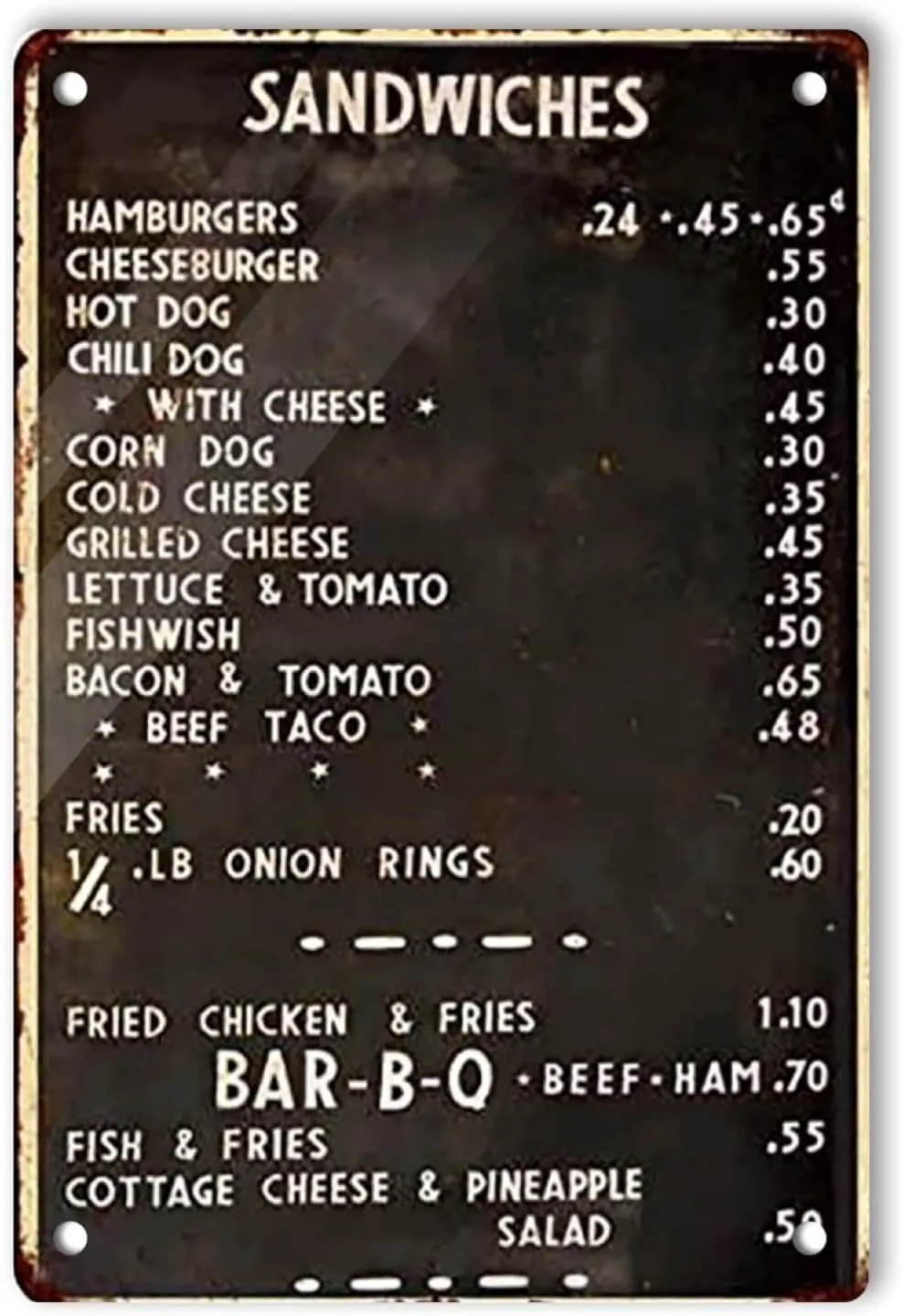 kegill Sandwiches Menu Tin Signs Metal Vintage Pub Tin Sign Wall Decor for Bar Home Restaurants Cafes Office Gift Retro Pos sign