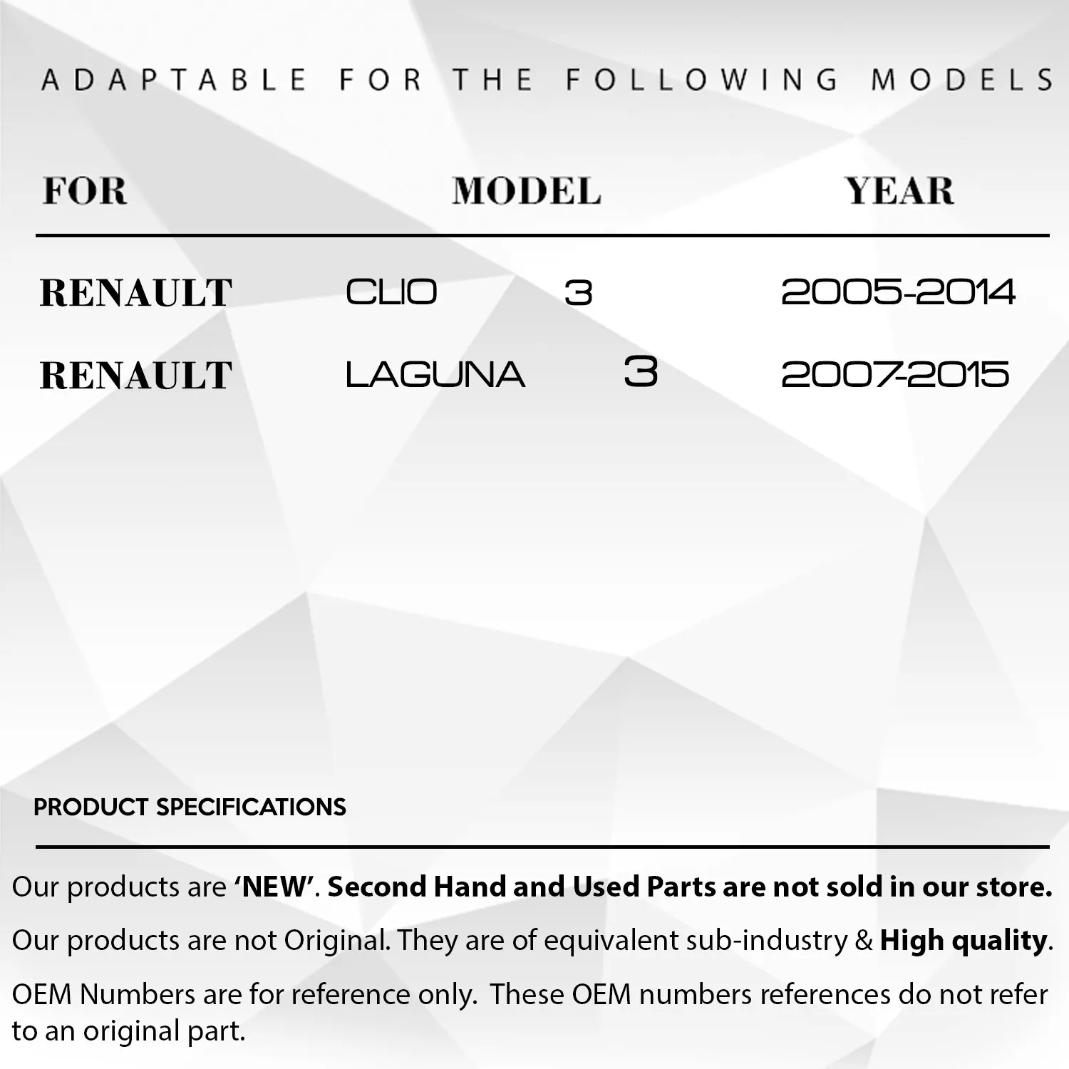 Parte di riparazione della serratura del portellone posteriore del bagagliaio per Renault Clio Laguna