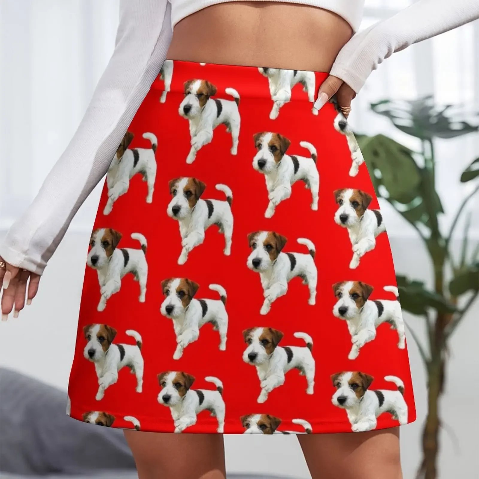 Jack Russell Terrier Dog Art Mini Skirt Female skirt kawaii clothes Women's skirts