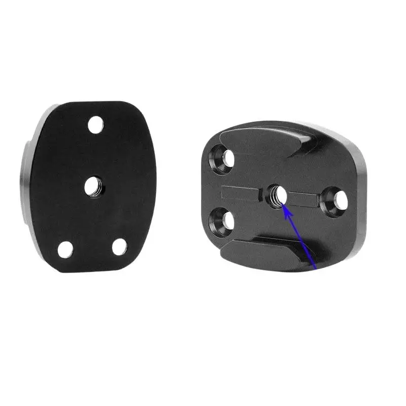 (HB05)Aluminum Alloy 1/4 Thread Buckle Base CNC Quick Release Base Mount Flat Surface Tripod Mount For Action Cameras