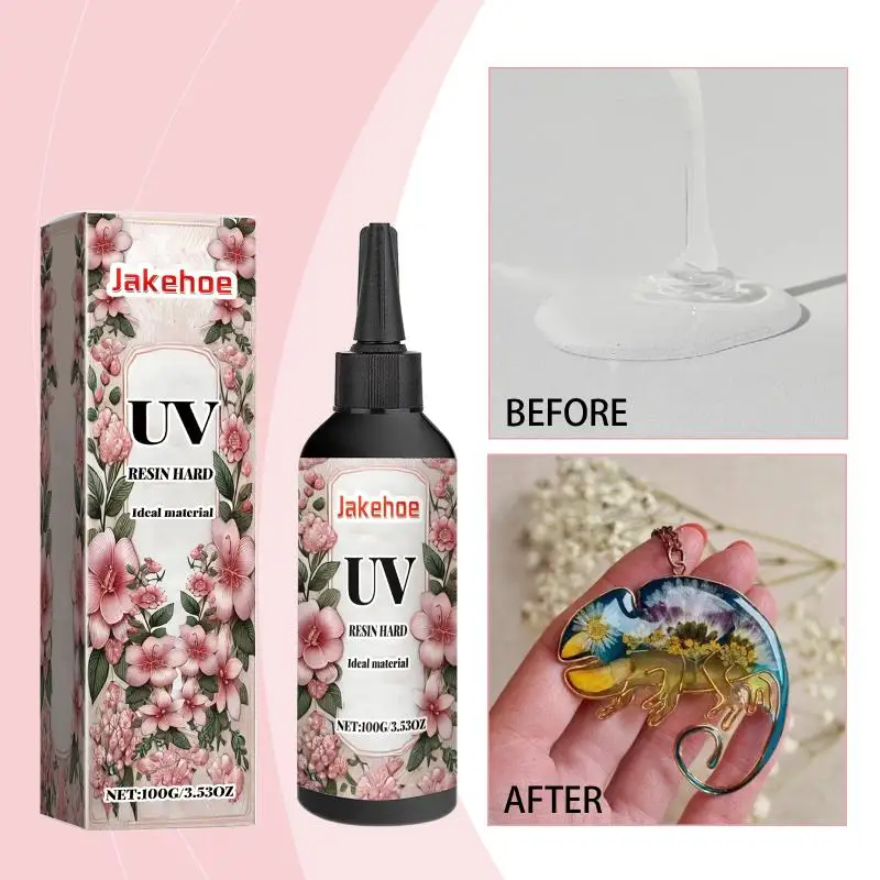 

Hard UV Resin Glue Clear Ultraviolet Curing Quick Drying Epoxy Resin UV Glue DIY Epoxy Resin Jewelry Making Handmade Crafts