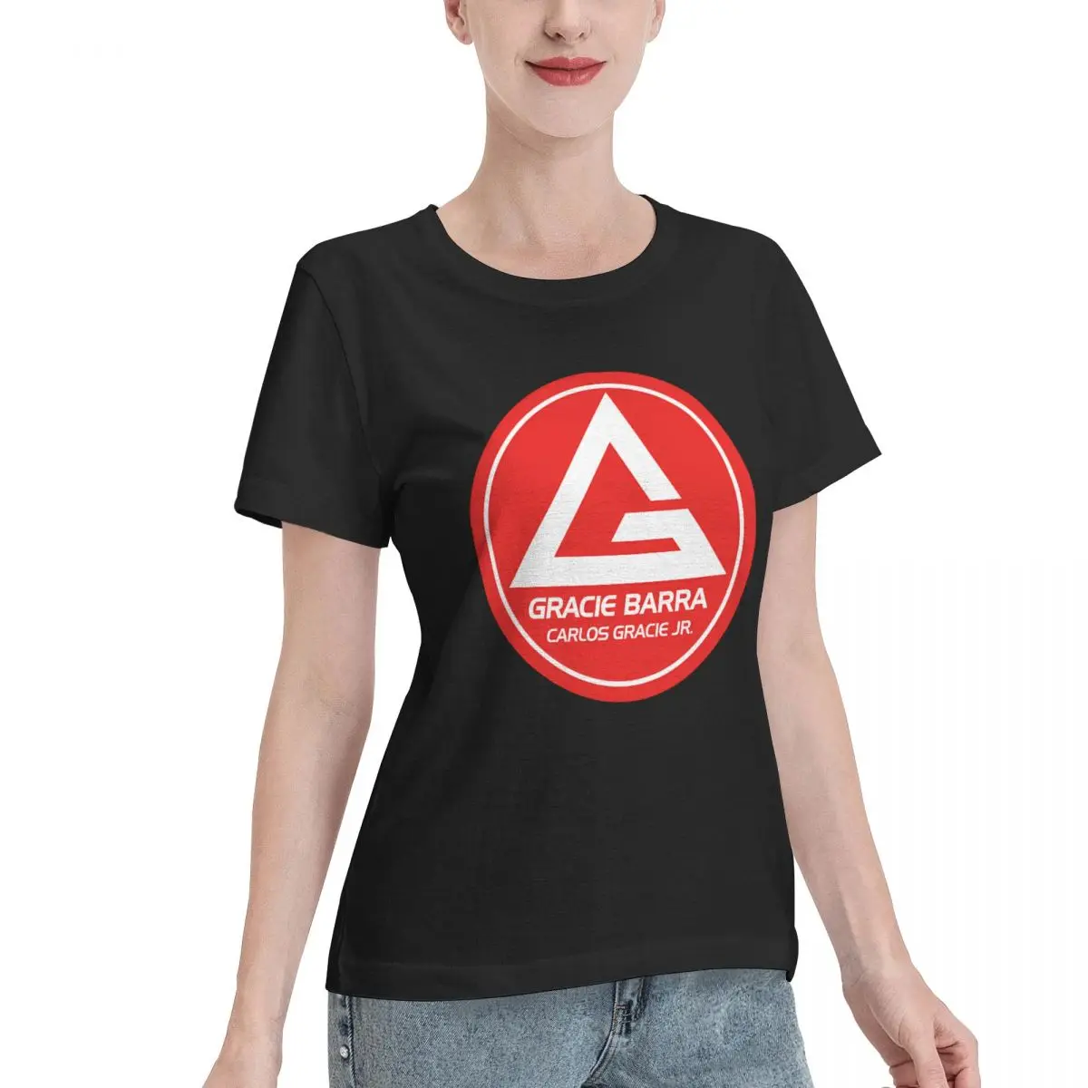 Limited Offer Gracie Barra Carlos GR Women's T-shirt Korean Style Home Casual Tee
