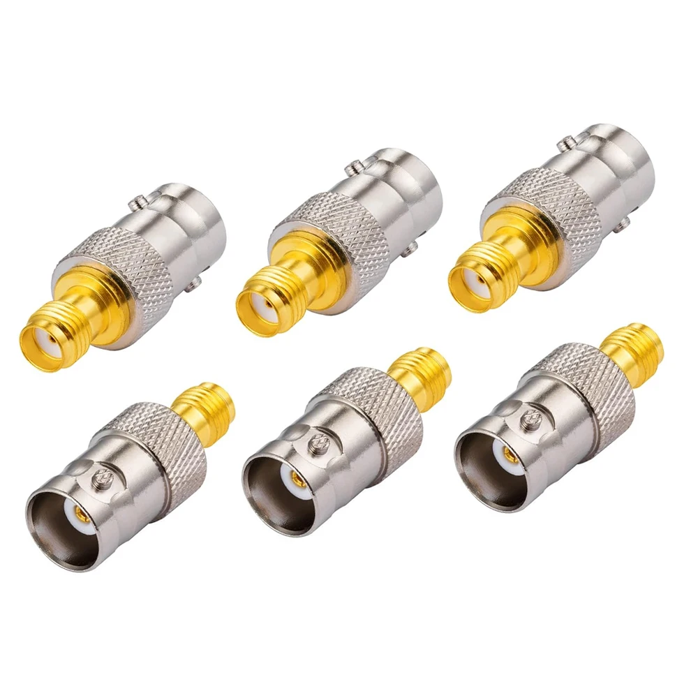 1pcs RF Connector Adapter SMA To BNC Male Plug & Female Jack RF Coaxial Converter for RF Antennas Adapter