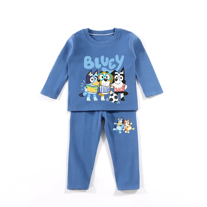 Blueys Bingo Pajama لطيف الكرتون أنيمي الملابس الخريف الشتاء الفتيان الفتيات Derong الأساسية الجلد ودية ملابس النوم هدية الكريسماس #6