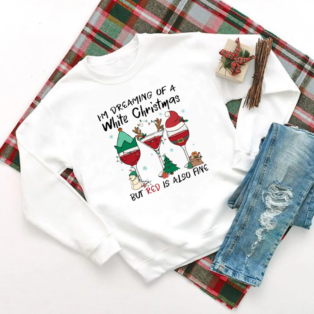 It\'s The Most Wonderful Time of Year Printed Sweatshirt Women Christmas Party Hoodie Holiday Sweater Girls Xmas Outfit Pullover